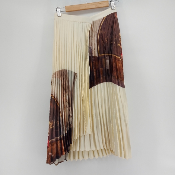 Mo & Co Edition Platnium pleated midi skirt with ballet dance print - Picture 3 of 8